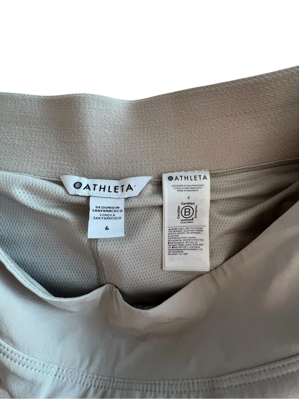 Athleta A-Line Women’s Skort in‎ Light Beige Size 6 Athletic Skirt Tennis Golf